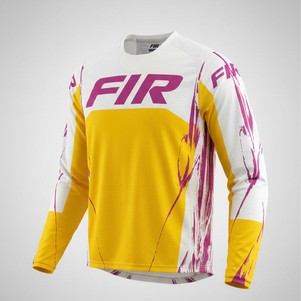 EFFEX JERSEY YELLOW AND PURPLE L, MX RACE WEAR, ENDURO GEAR