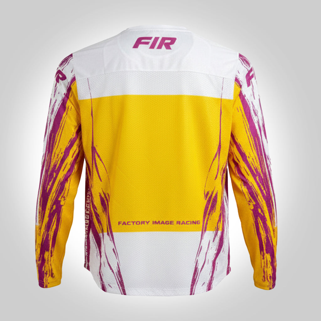 EFFEX JERSEY YELLOW AND PURPLE L, MX RACE WEAR, ENDURO GEAR
