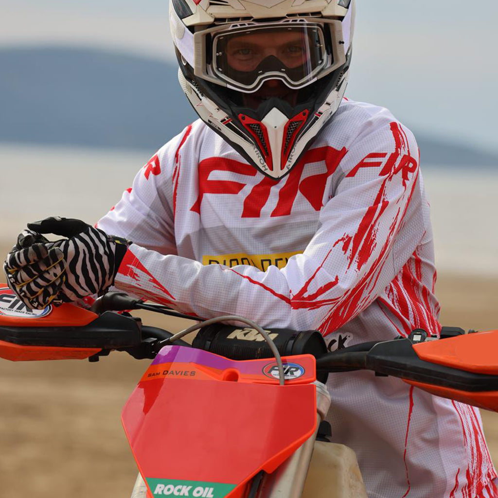 EFFEX JERSEY GREY AND RED L, MX RACE WEAR, ENDURO GEAR
