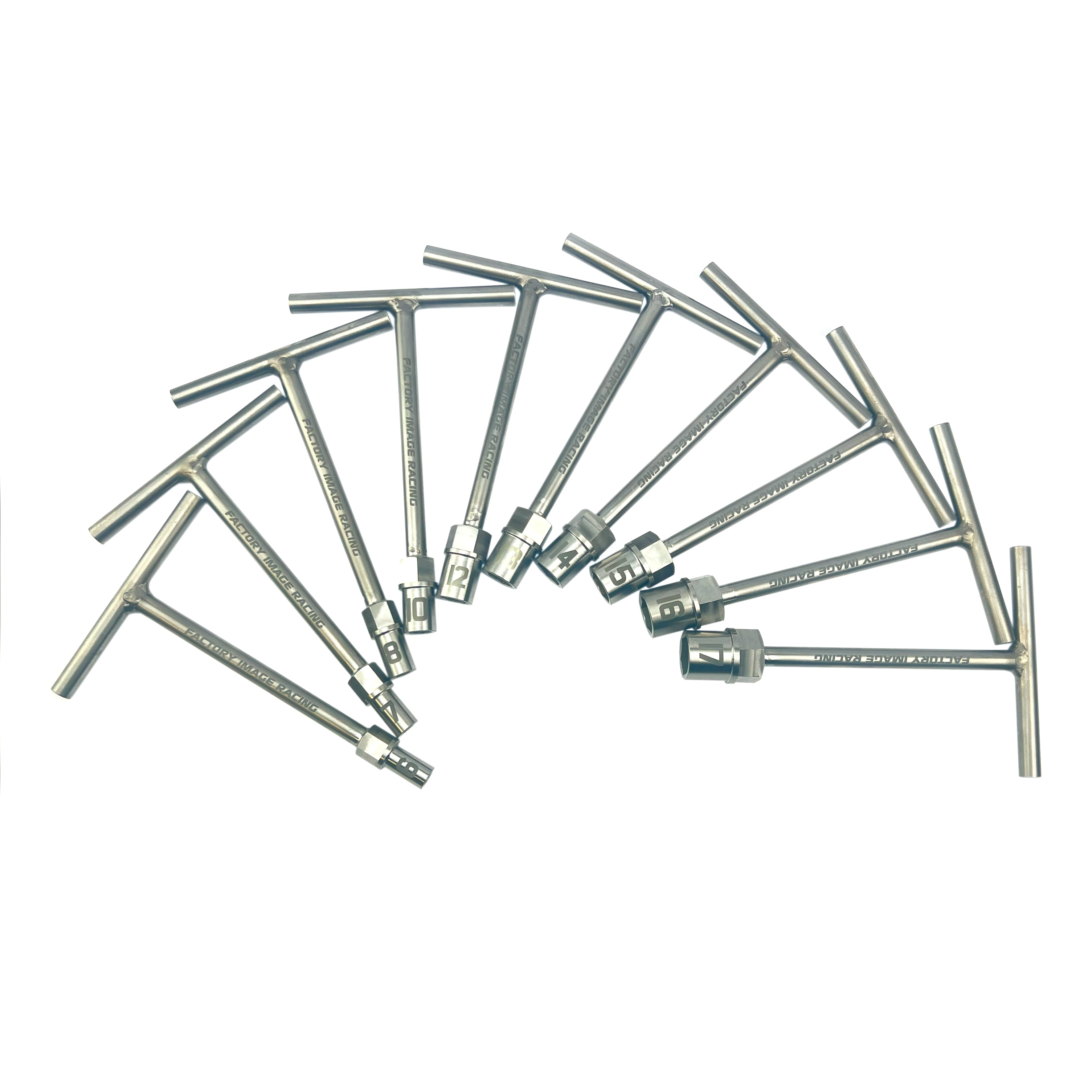 GRADE 5 TITANIUM T-BAR SET OF 10 RAW FINISH