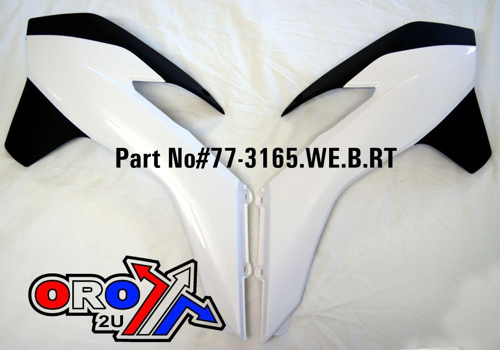 RAD SCOOPS 13-15 KTM SX/SXF, WHITE/BLACK RTECH, R-CVKTMBNNR13