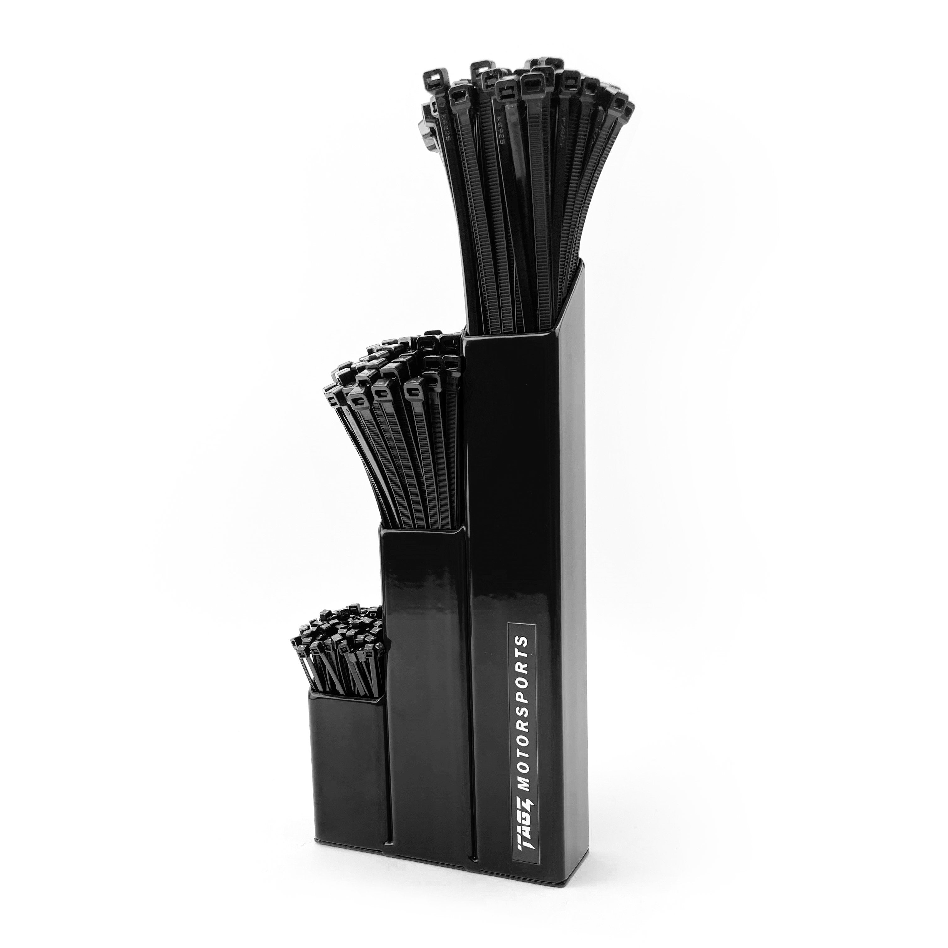 TAGZ ZIP TIE HOLDER WITH 300pcs, 40mm 3 ZONE ORGANIZER STORAGE WORKSHOP SHED GARAGE