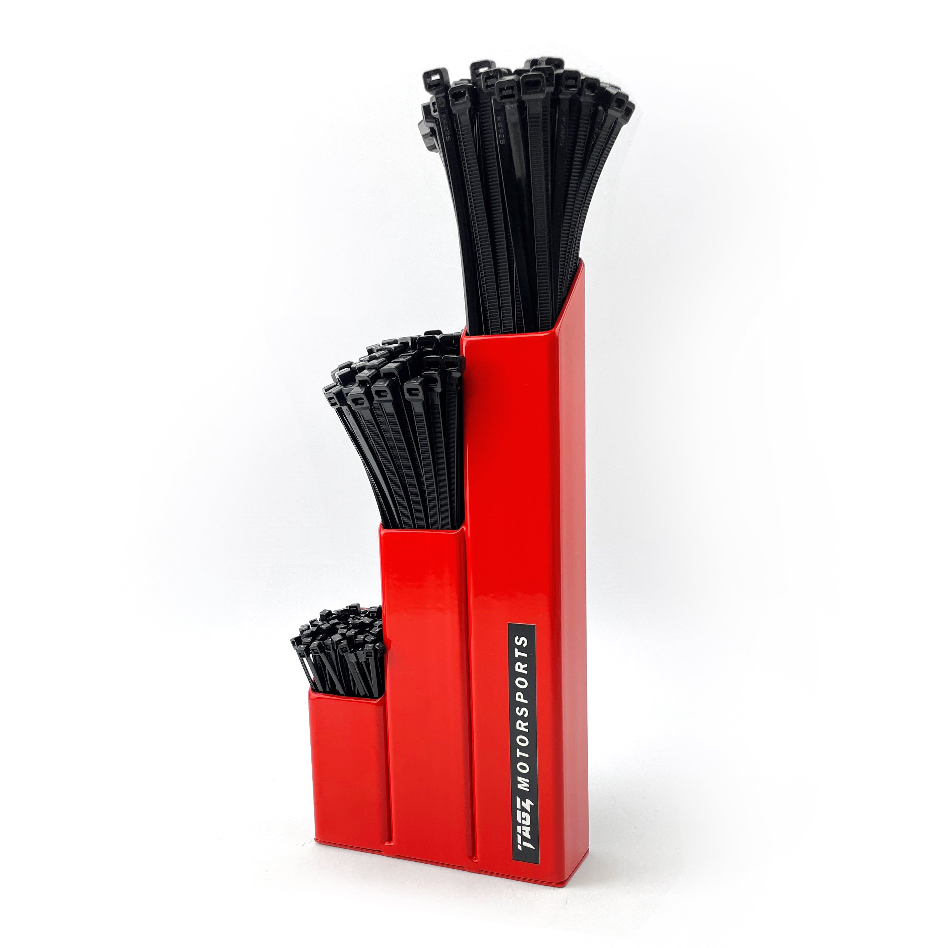 TAGZ ZIP TIE HOLDER WITH 300pcs, 40mm 3 ZONE ORGANIZER STORAGE WORKSHOP SHED GARAGE
