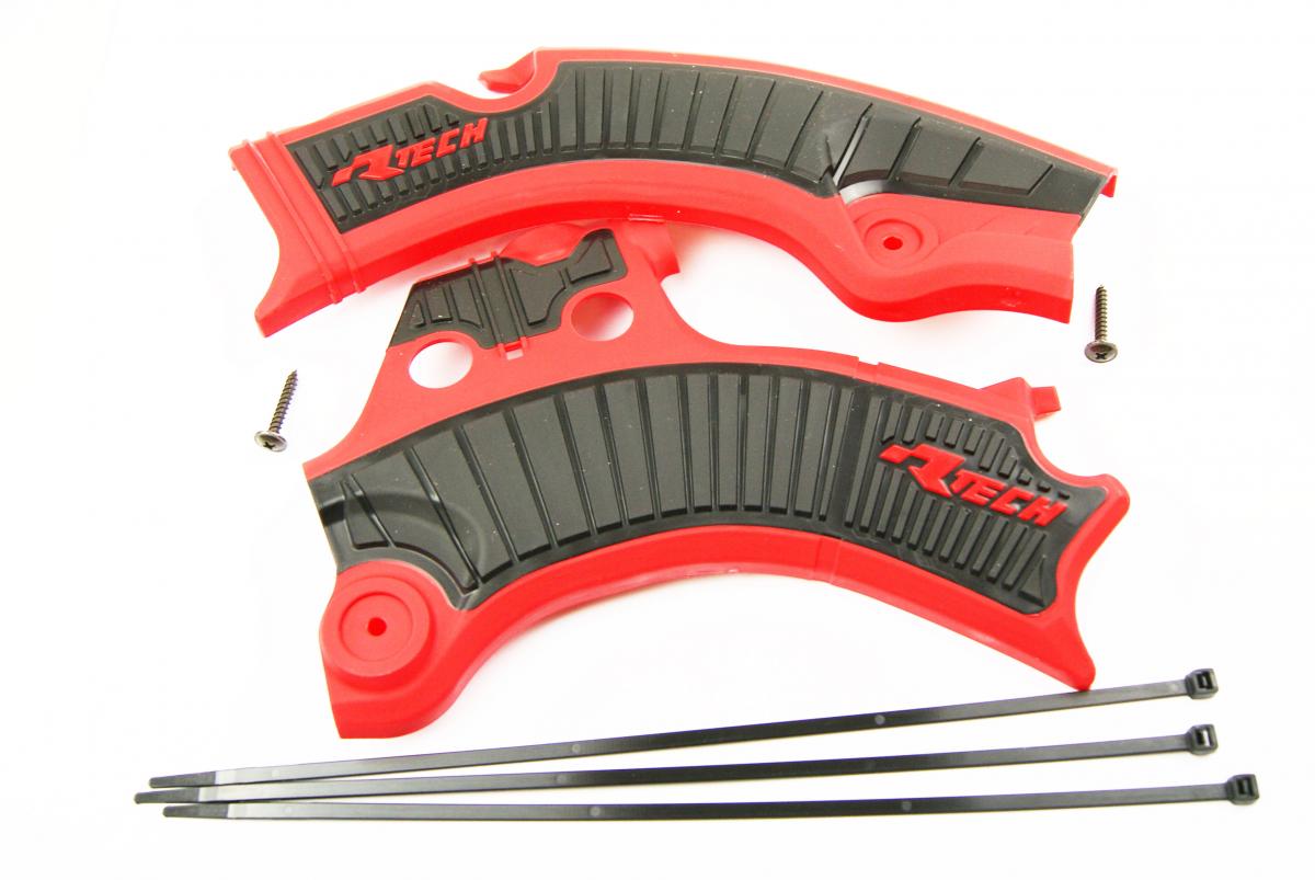 GRIPPY FRAME GUARD HONDA CRF450R RED/BLACK, R-TECH R-PRTCRFRSNR1