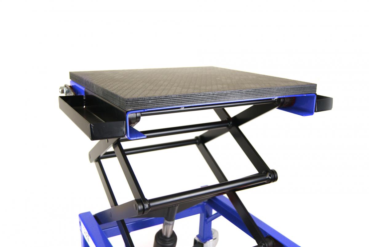 TAGZ WHEEL ABOUT LIFT BLUE BLACK HYDRAULIC SCISSOR STAND MAX LIFT WEIGHT 150KG