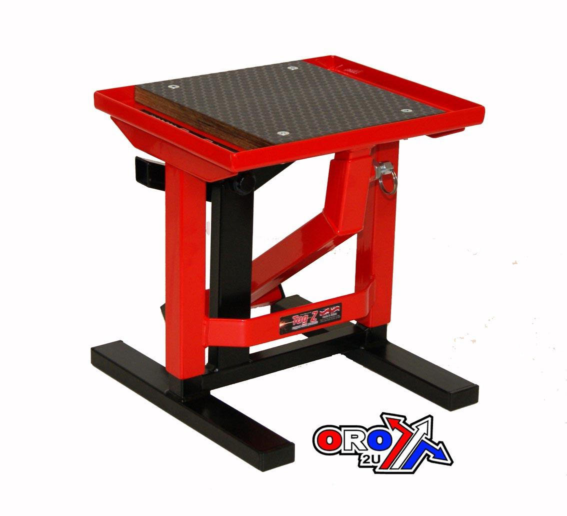 HD SUPER LIFT TWIN LEG STAND, RED, TOP QUALITY TAG-Z STAND