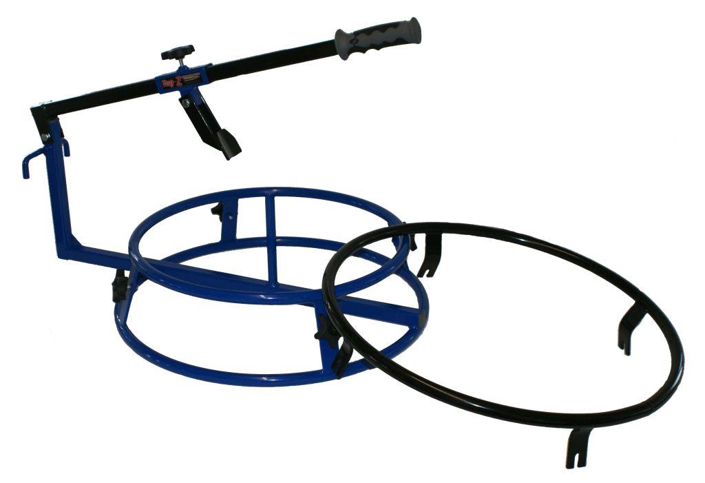 TYRE CHANGER + 21'' RING / BLUE, TAG-Z TWIN RING TYRE CHANGER