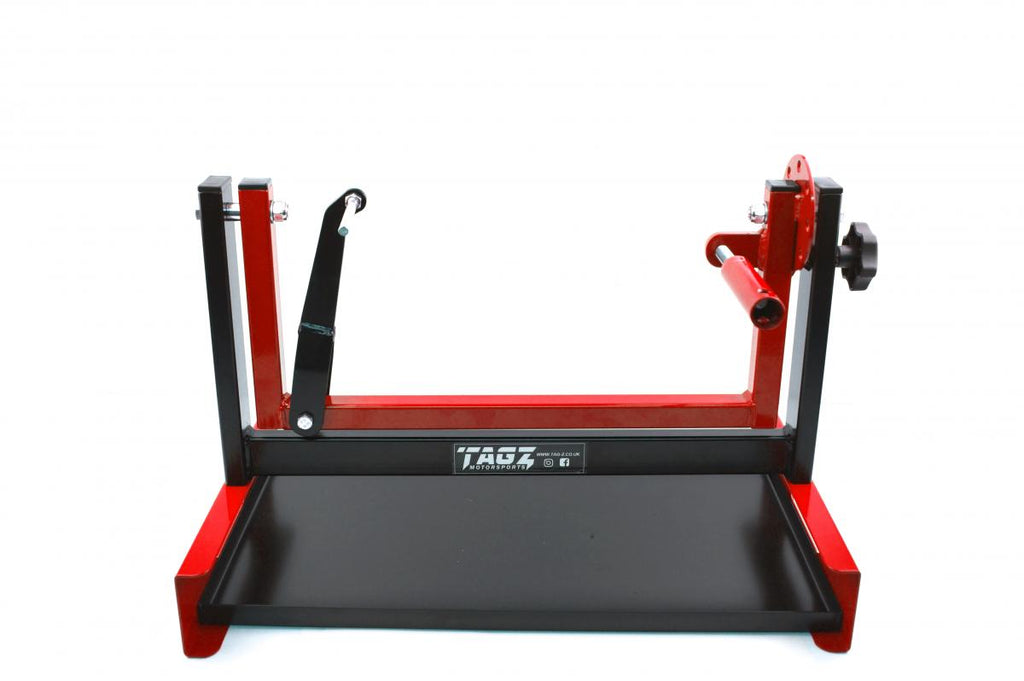ENGINE HOLDER & PAN REBUILD MK2, RED & BLACK ENGINE STAND
