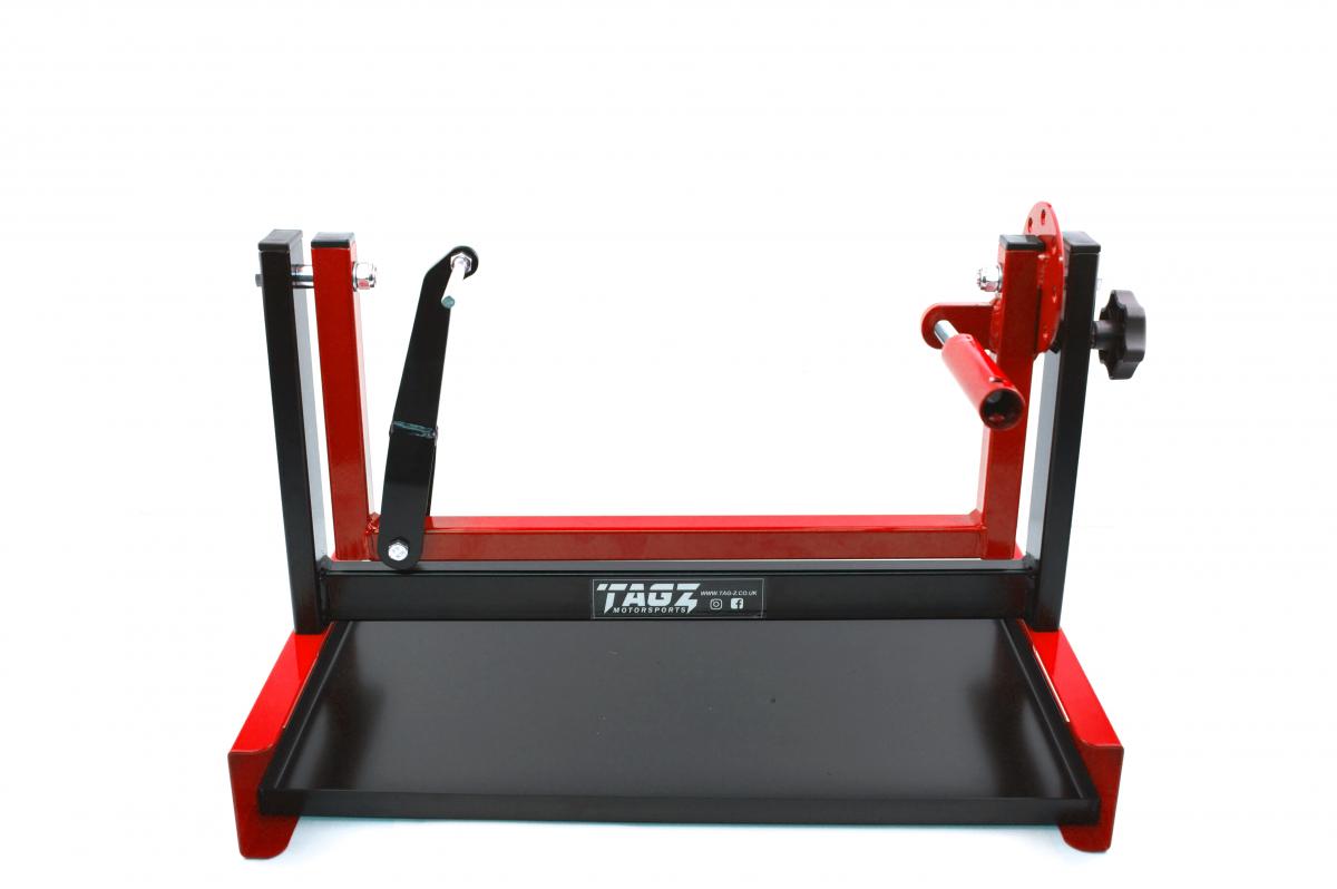 ENGINE HOLDER & PAN REBUILD MK2, RED & BLACK ENGINE STAND