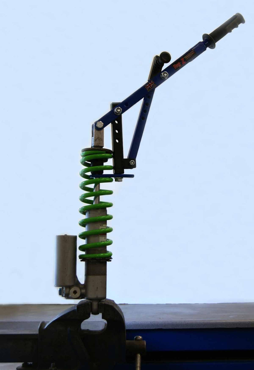 SHOCK SPRING COMPRESSOR BE/BK, WITH PIN LOCKING PLUNGER TOOL