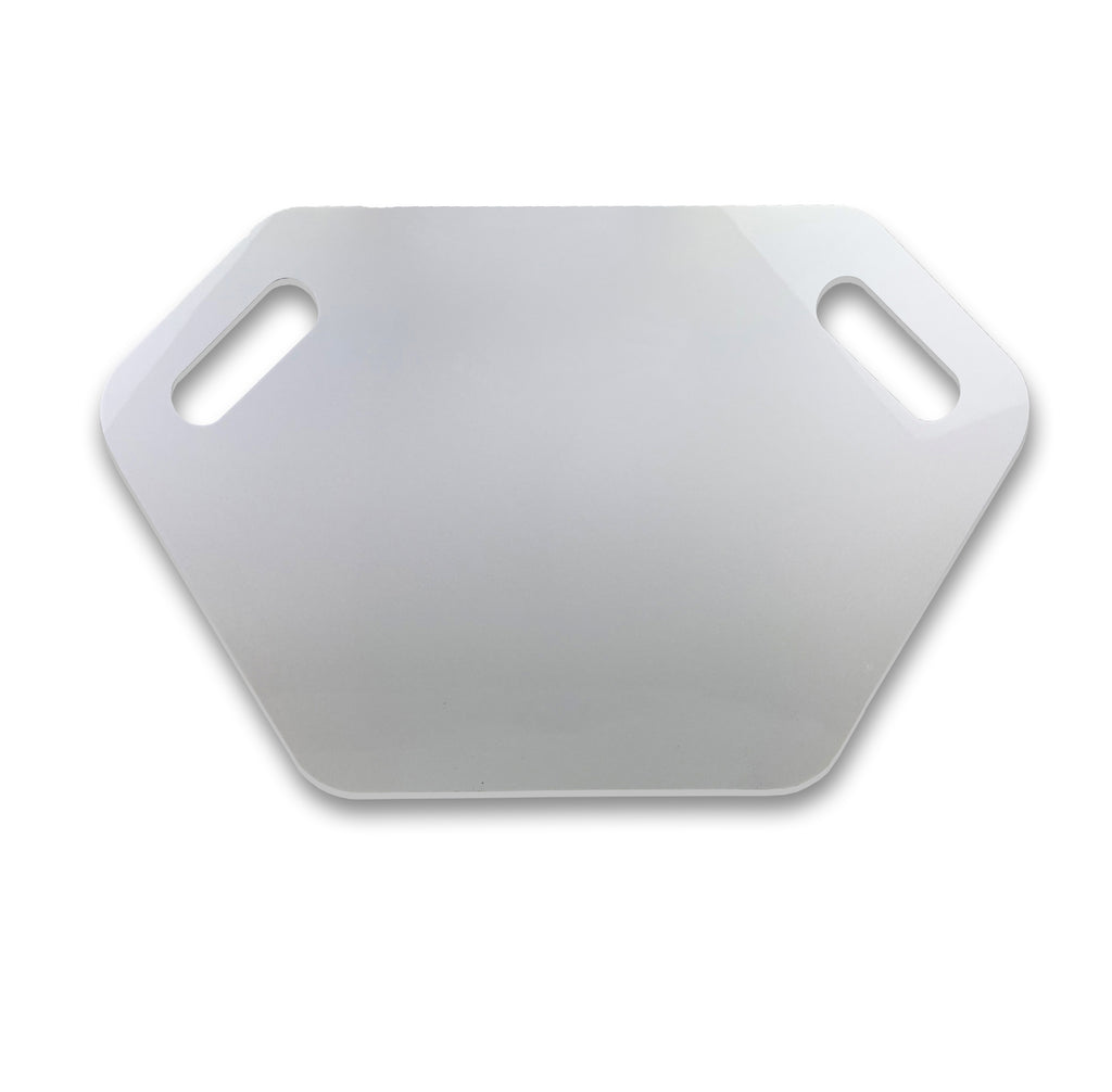 MX Pit Board 4mm Acrylic 600 x 375mm Plain White - No Branding