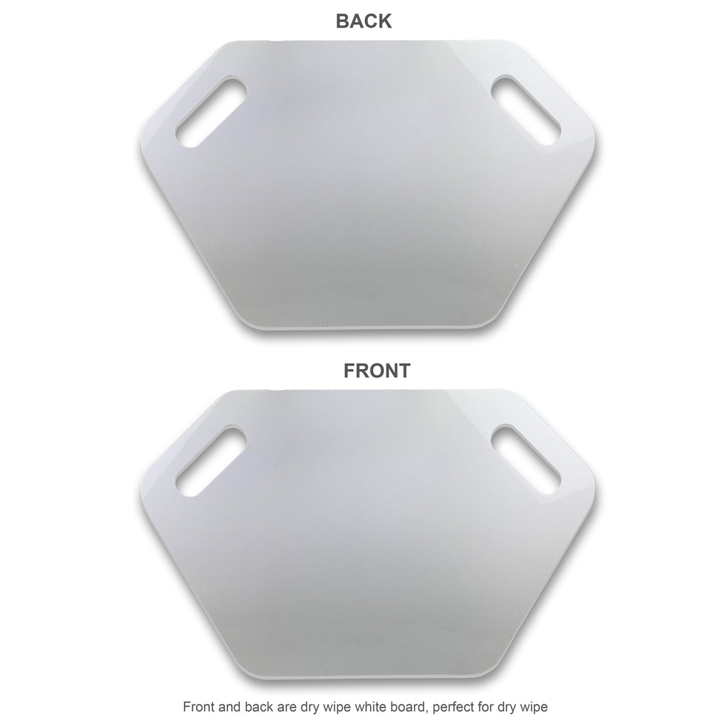 MX Pit Board 4mm Acrylic 600 x 375mm Plain White - No Branding