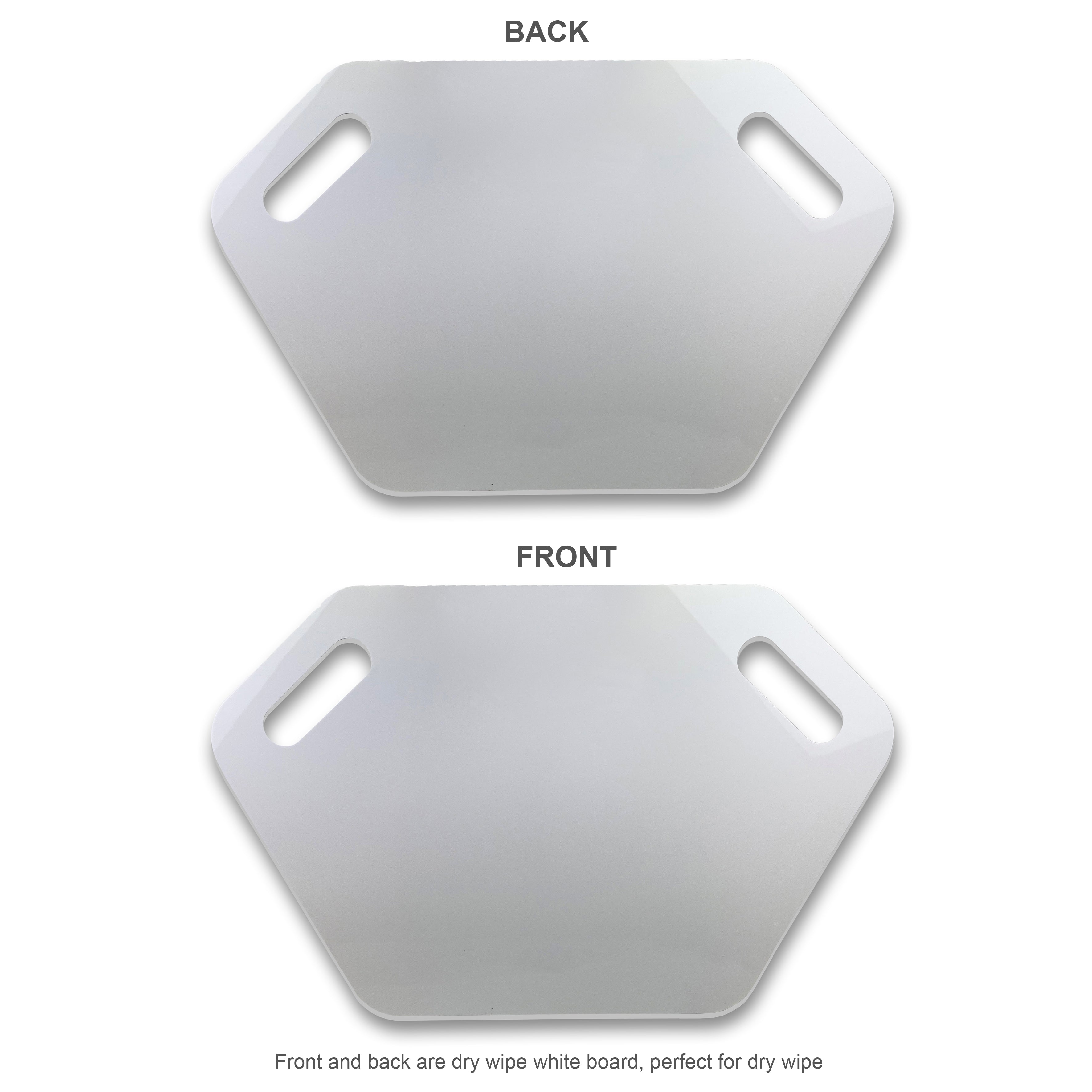 MX Pit Board 4mm Acrylic 600 x 375mm Plain White - No Branding