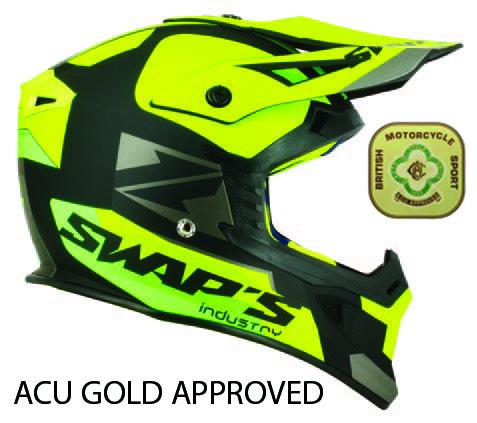 MX HELMET XL 62 BLACK/GREEN, SWAP'S S818 FULL FACE CSW8G1105, !! ACU GOLD APPROVED !!