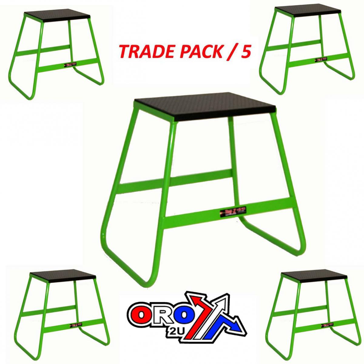 TRADE PACK 5 BIKE STANDS GREEN, 440mm TALL, LIGHT WEIGHT, MX, TRADE £16.50 EACH