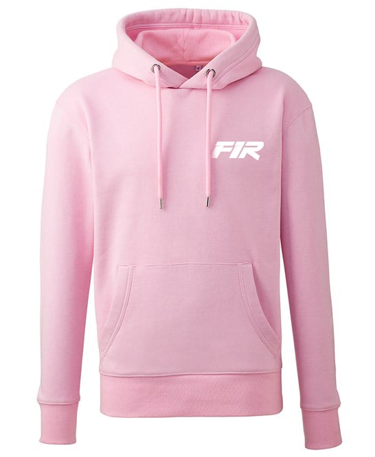Mens Hoodie Sweater - White on Pink - Size - 2XL