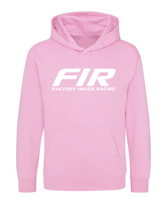 Fir Kids Hoodie Sweater - White on Pink, Size - 1/2