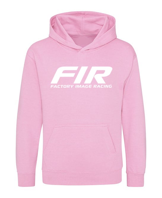 Fir Kids Hoodie Sweater - White on Pink, Size - 7/8