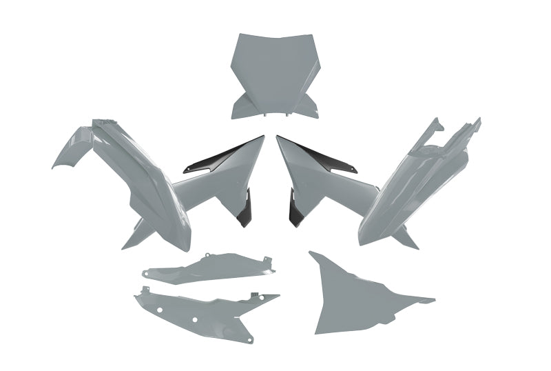 PLASTIC KIT 6PCS KTM SX SXF XC XC-F 2025, R-TECH R-KITKTM-GR0-025 QUANTUM GREY