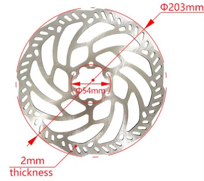 REAR BRAKE DISC 203mm SURRON LIGHT BEE X S SEGWAY X160 X260