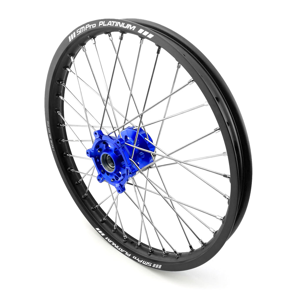 21x1.60 WHEEL YAM MATT BK/BE RACE, MX-4001 MATT BLACK RIM / BLUE HUB, SP185.04.80.51.99 MATT RIM