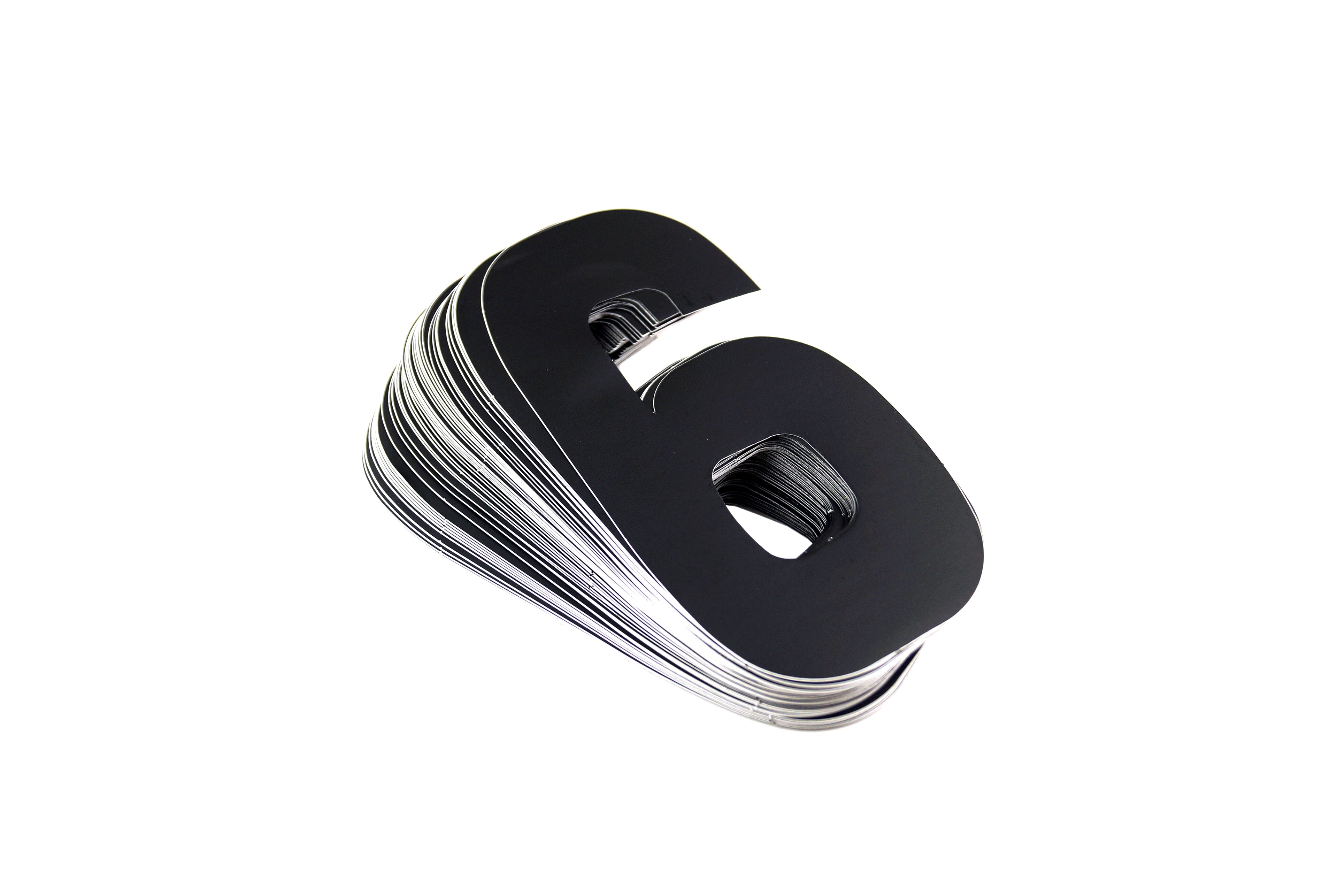 RACE NUMBERS - 6 SIX / 9 NINE - BLACK, PACK OF 100 / 15cm 6 / VINYL STICKER
