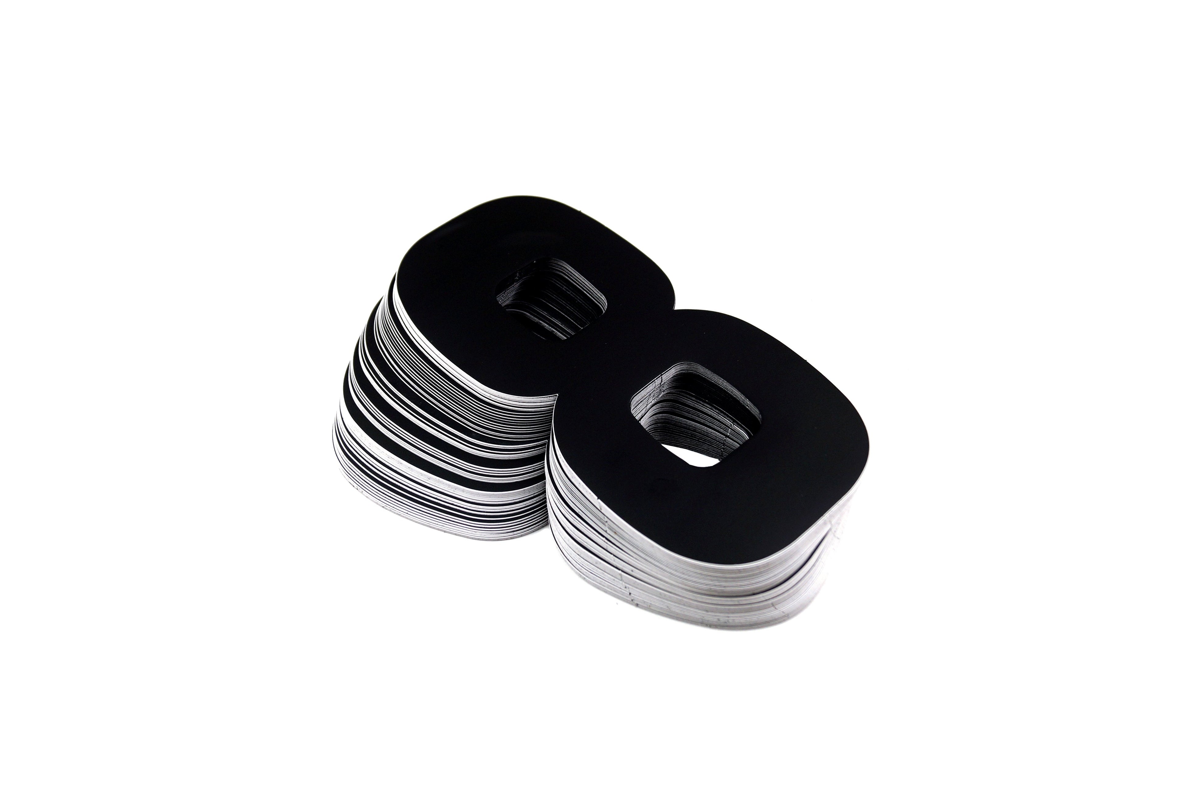 RACE NUMBERS - 8 EIGHT - BLACK, PACK OF 100 / 15cm 6 / VINYL STICKER