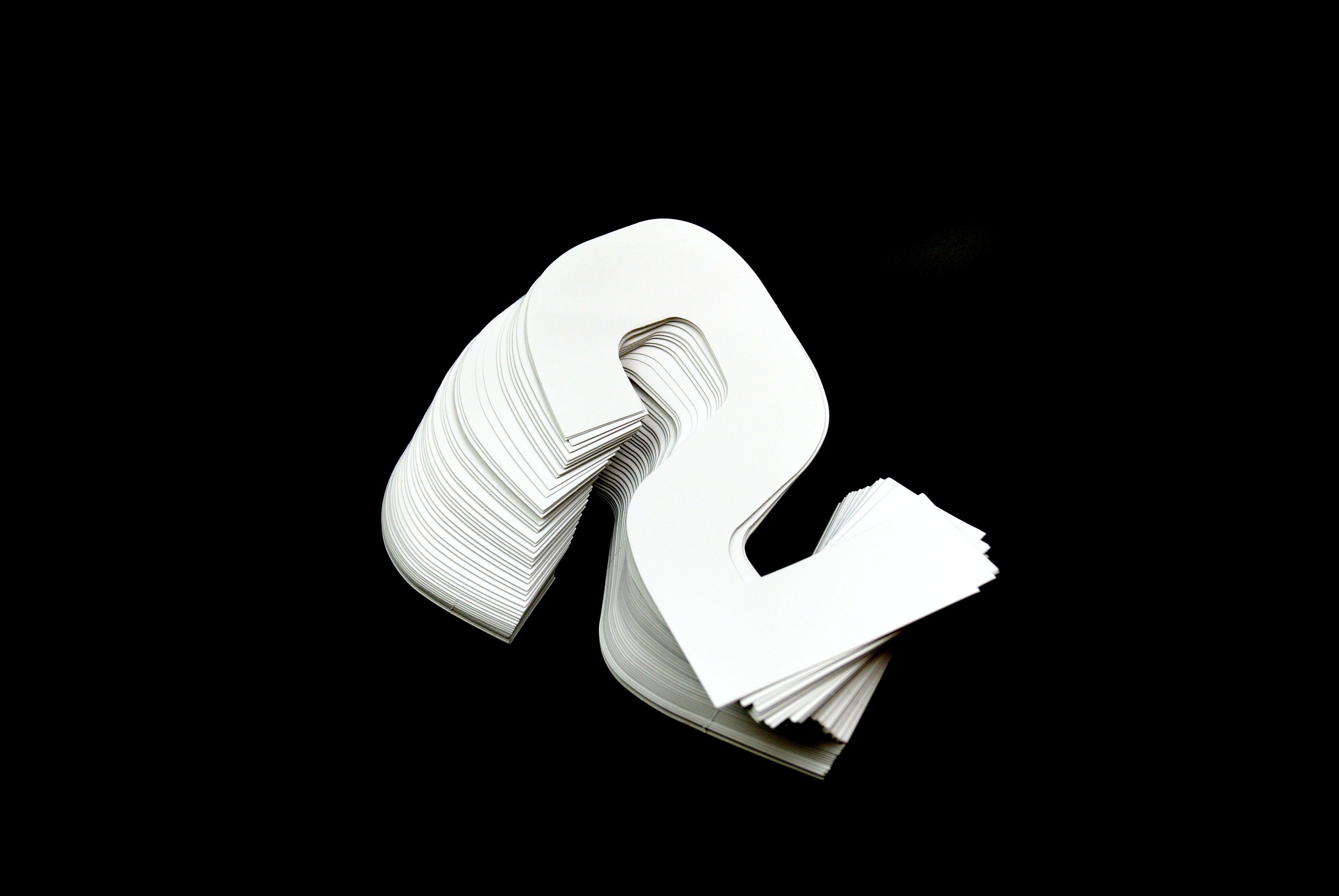 RACE NUMBERS - 2 TWO - WHITE, PACK OF 100 / 15cm 6 / VINYL STICKER