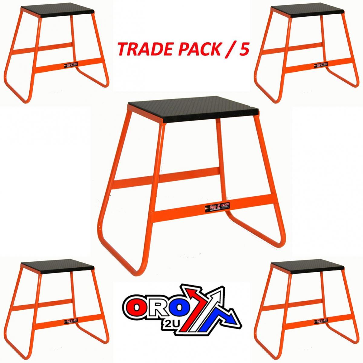TRADE PACK 5 BIKE STANDS ORANG, 440mm TALL, LIGHT WEIGHT, MX, TRADE £16.50 EACH