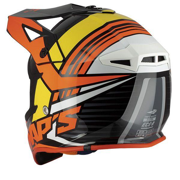 MX HELMET XL 62 BLACK/ORANGE 21, SWAP'S S818 FULL FACE CSW11G0105, !! ACU GOLD APPROVED !!