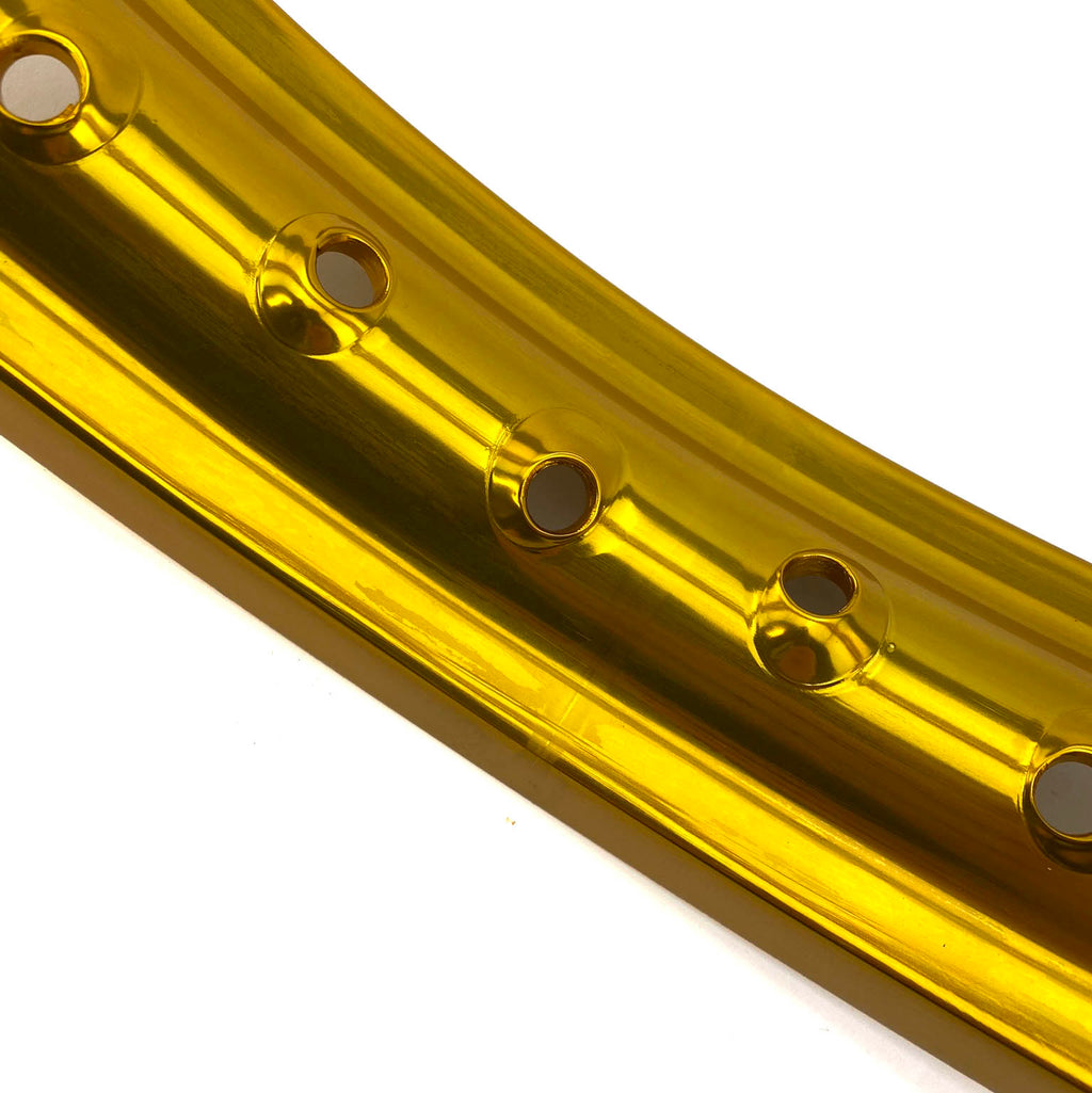 OS - RIM 215 x 18 36H MTX MOTO ALLOY RIM GOLD 85-135 T5 - DAMAGED