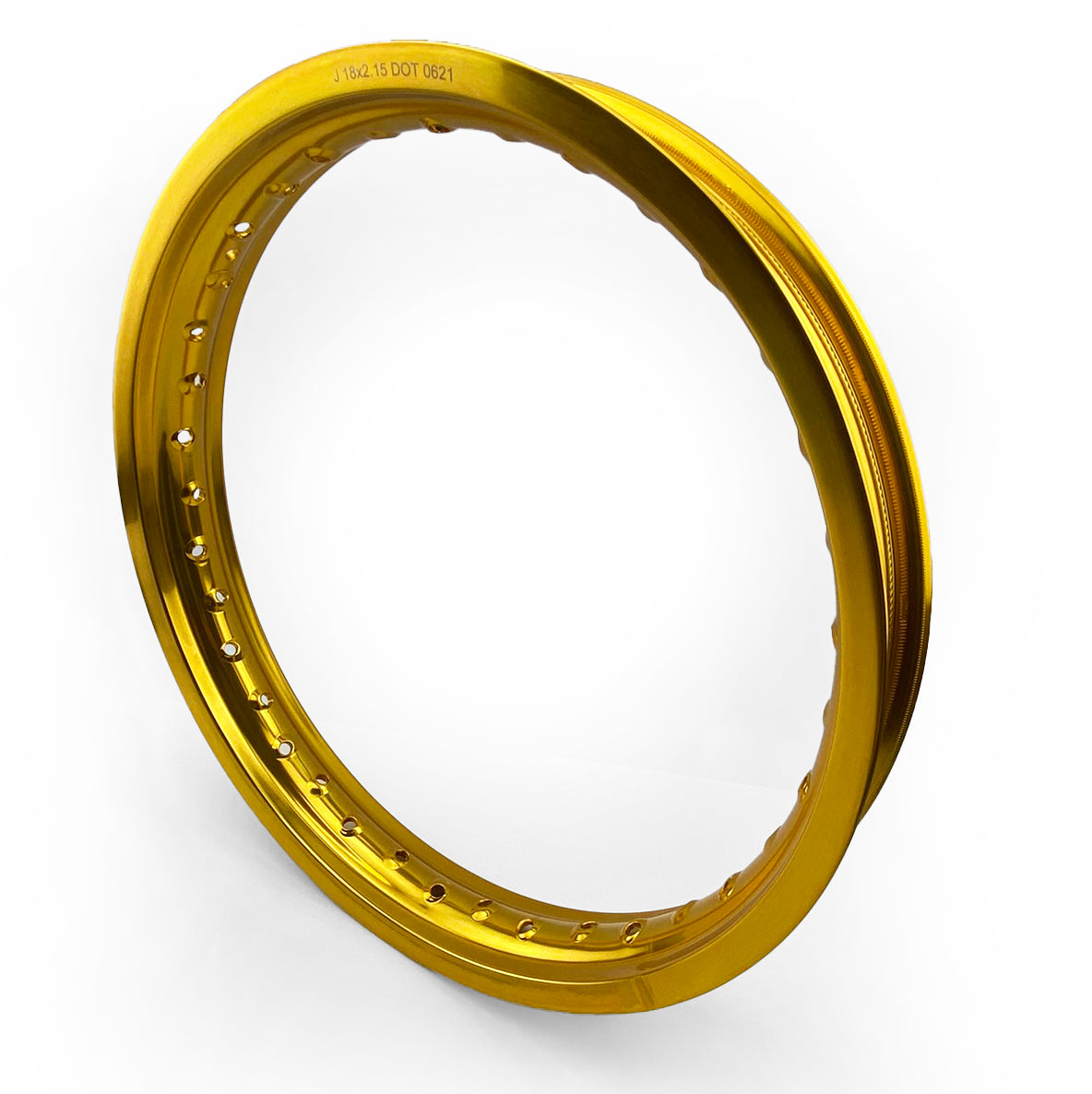 OS - RIM 215 x 18 36H MTX MOTO ALLOY RIM GOLD 85-135 T5 - DAMAGED