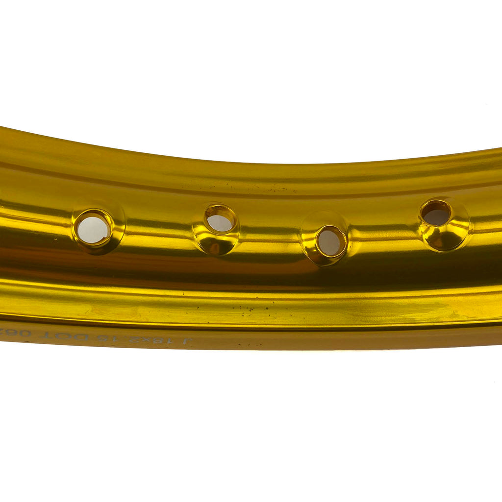OS - RIM 215 x 18 36H MTX MOTO ALLOY RIM GOLD 85-135 T5 - DAMAGED