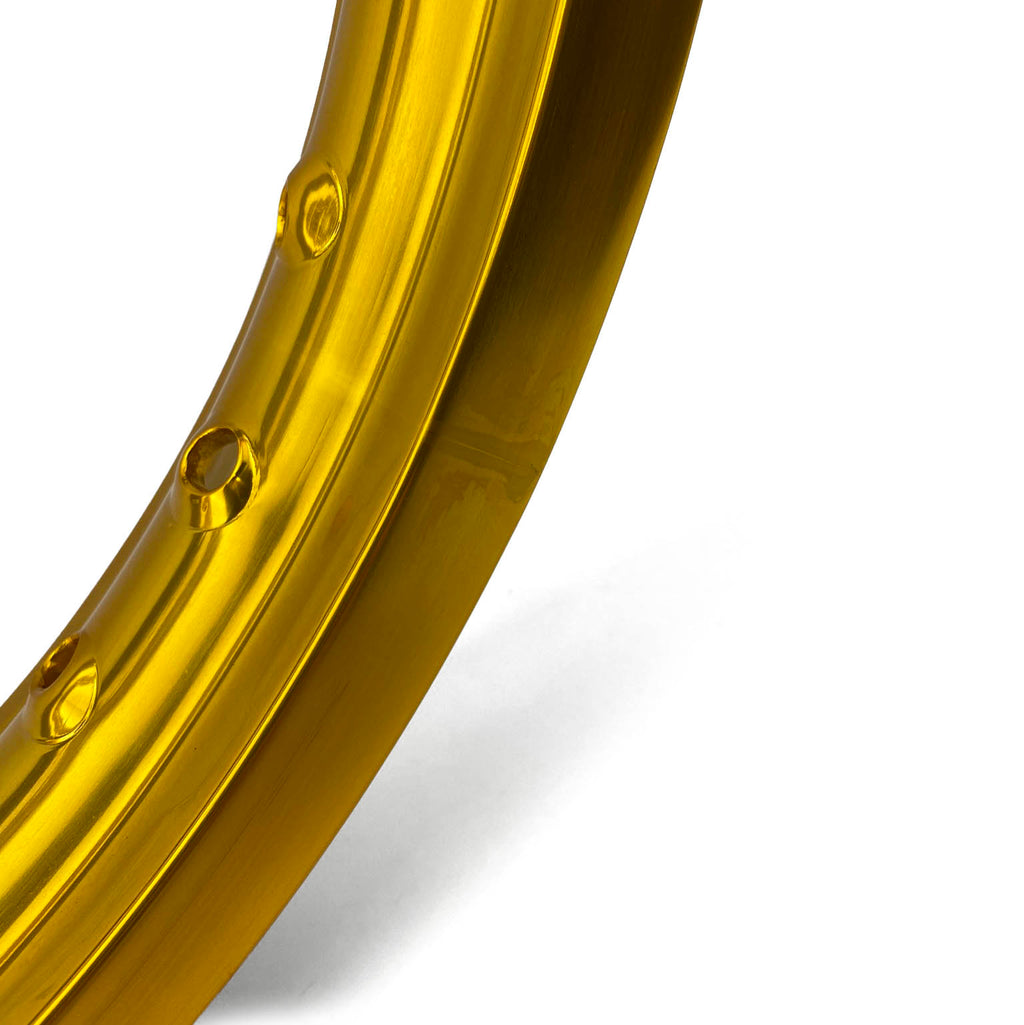 OS - RIM 215 x 18 36H MTX MOTO ALLOY RIM GOLD 85-135 T5 - DAMAGED