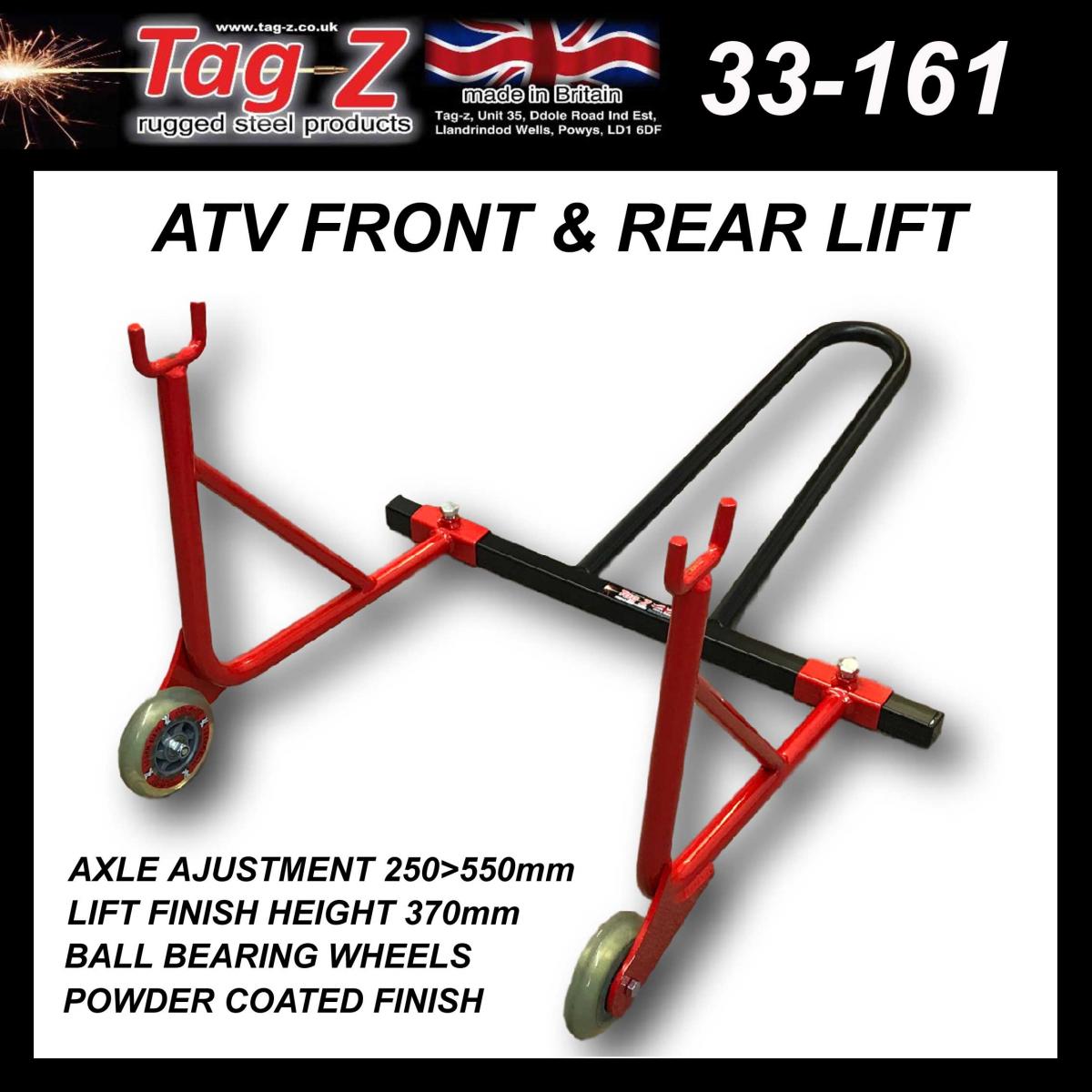 ATV REAR ELEVATOR RED BLACK, ATV / QUAD FAST EASY LIFT