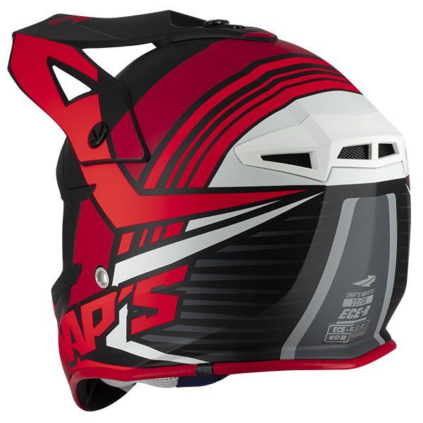 MX HELMET XL 62 BLACK/RED 21, SWAP'S S818 FULL FACE CSW2F8105, !! ACU GOLD APPROVED !!
