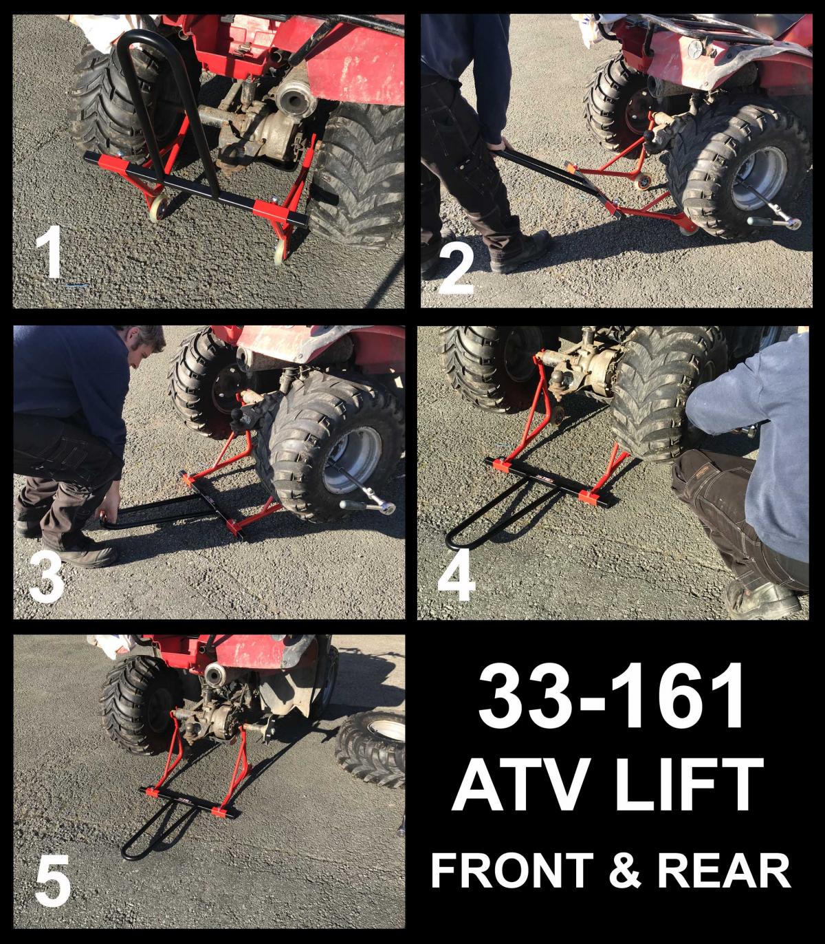 ATV REAR ELEVATOR RED BLACK, ATV / QUAD FAST EASY LIFT