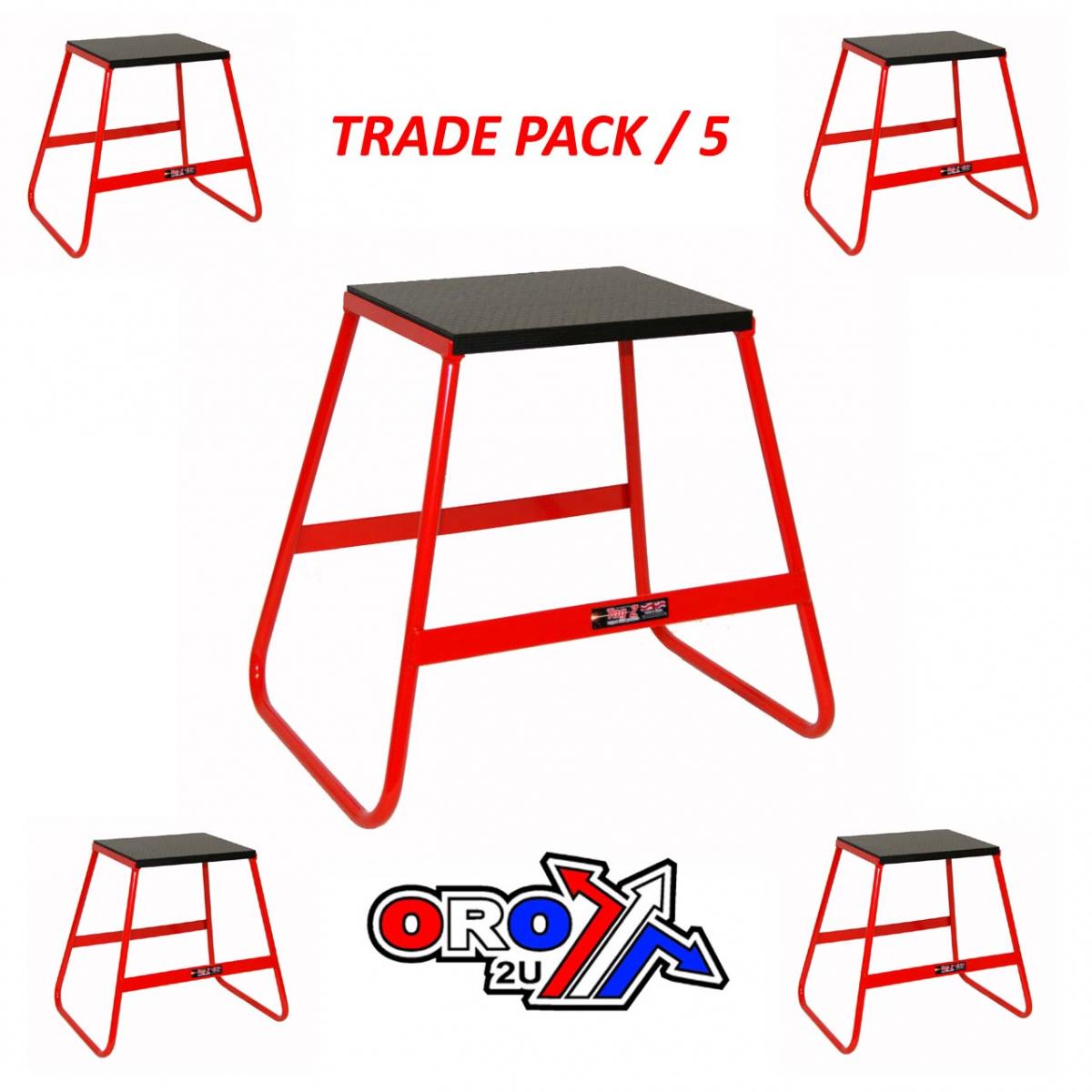TRADE PACK 5 BIKE STANDS RED, 440mm TALL, LIGHT WEIGHT, MX, TRADE £16.50 EACH
