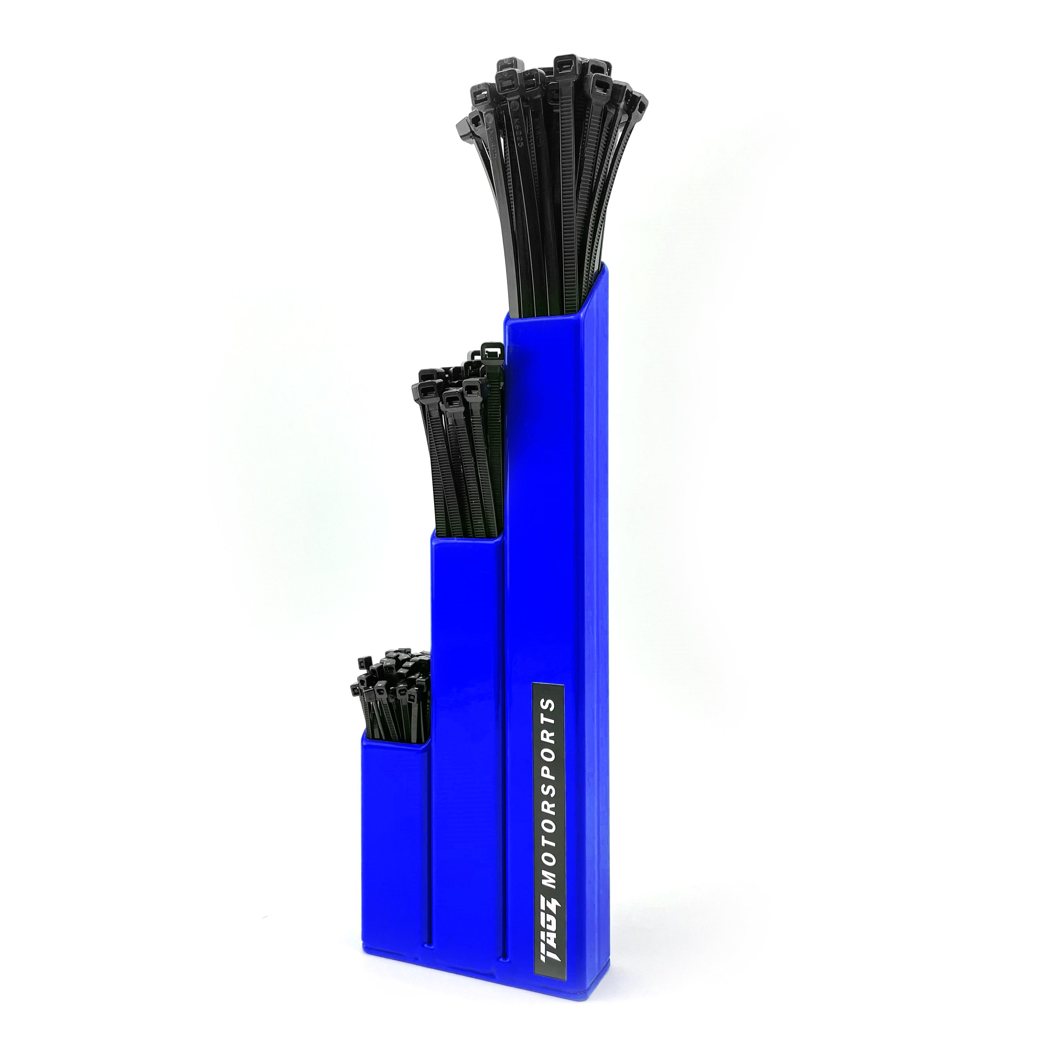 TAGZ ZIP TIE HOLDER WITH 300pcs, 30mm 3 ZONE ORGANIZER STORAGE WORKSHOP SHED GARAGE