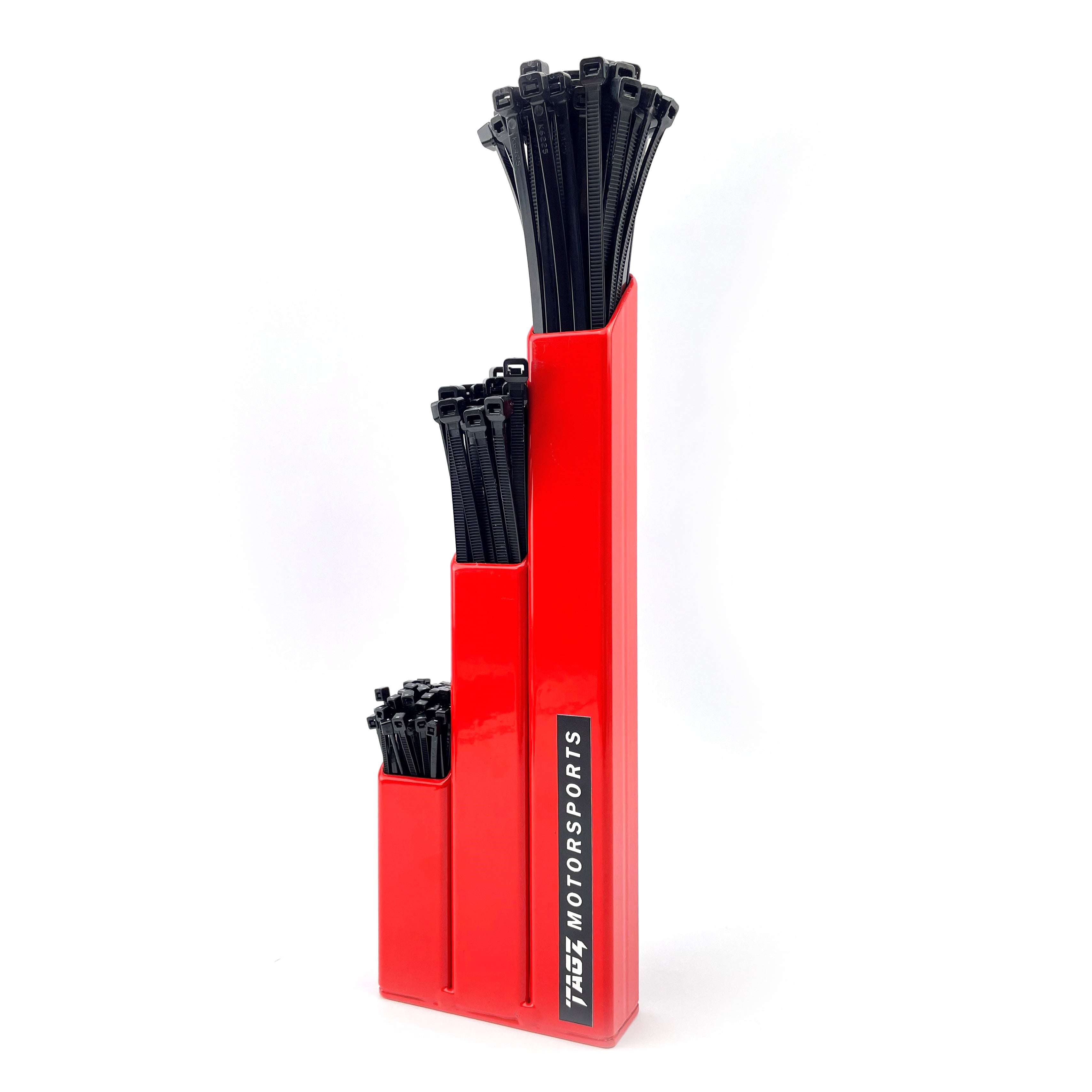 TAGZ ZIP TIE HOLDER WITH 300pcs, 30mm 3 ZONE ORGANIZER STORAGE WORKSHOP SHED GARAGE