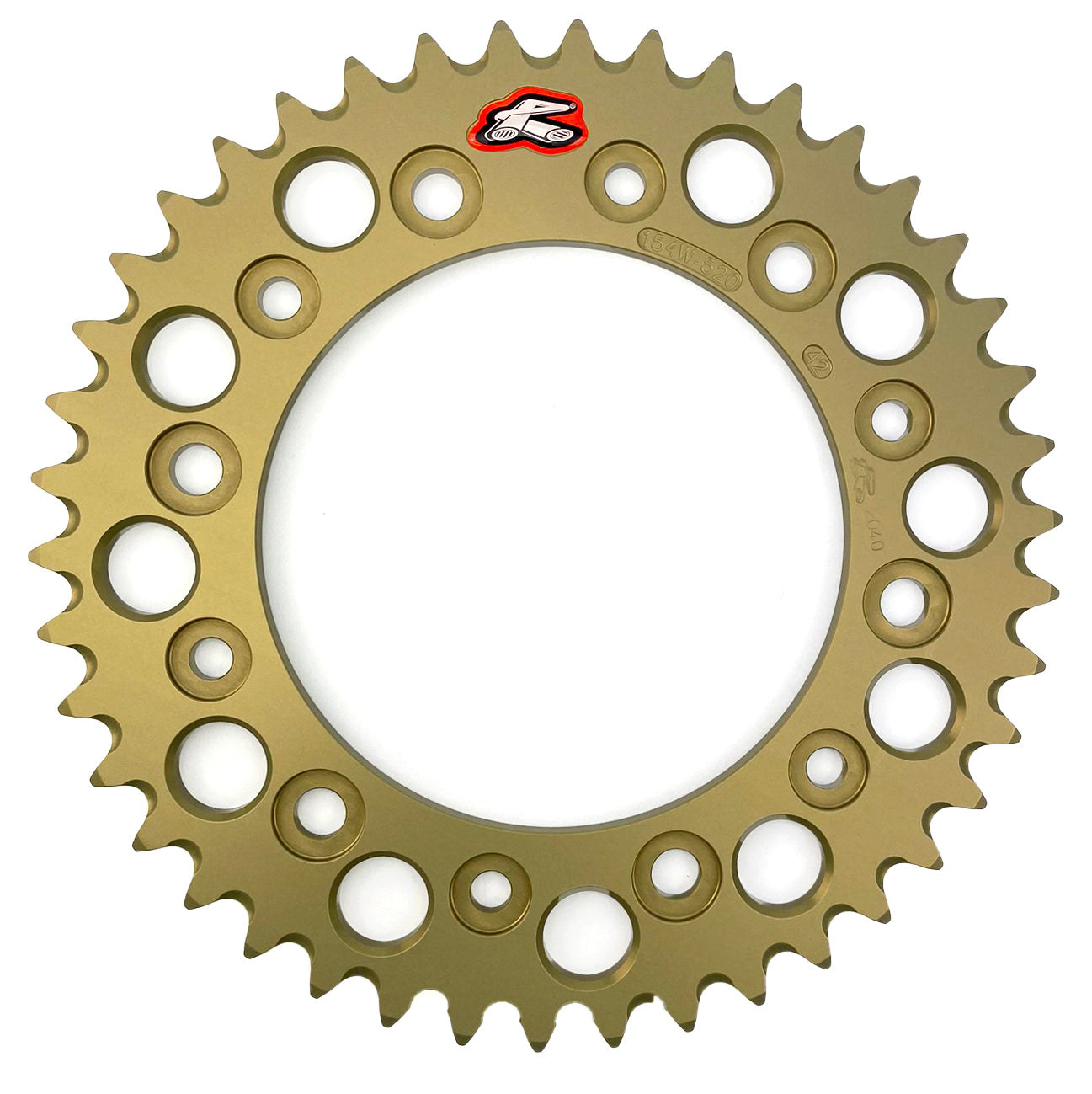 REAR SPROCKET ALLOY RENTHAL, ULTRALITE HARD ANODISED, TITANIUM 154W-520-42GRHA