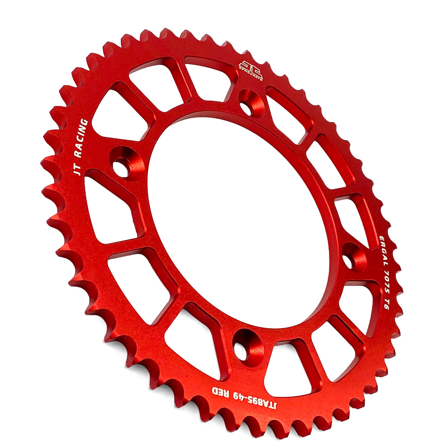 REAR SPROCKET ALLOY RED 441, JTA895.49RED 7075-T6 Aluminium