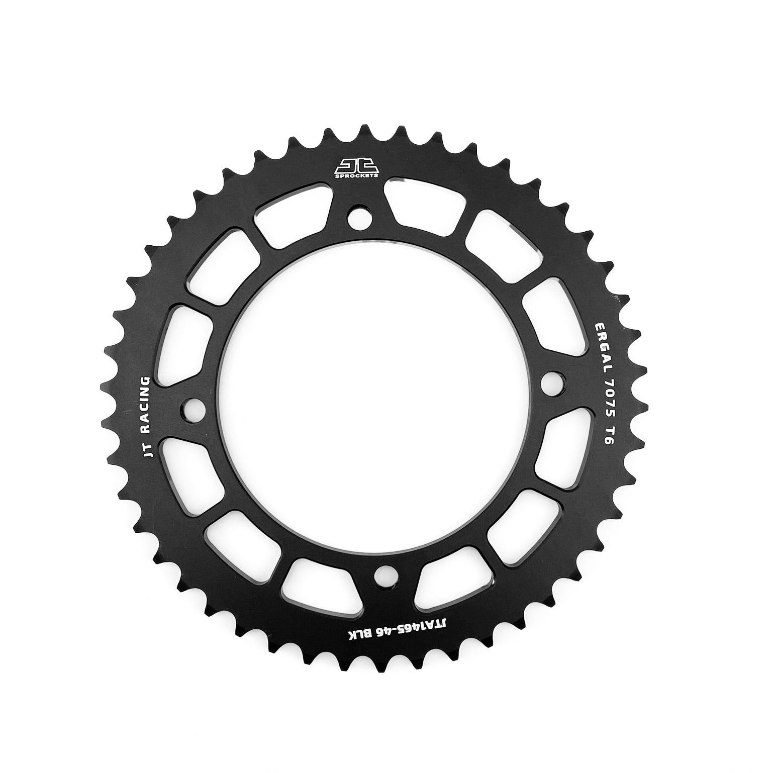 REAR SPROCKET ALLOY BLACK. 1465, JTA1465.46BLK 7075-T6 Aluminium