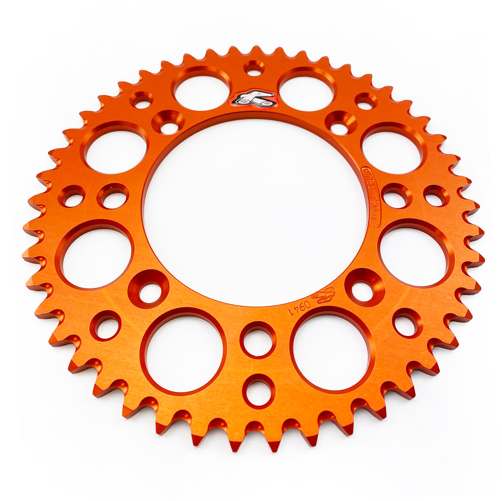 REAR SPROCKET ORANGE ALLOY RENTHAL 47T, 2025 GASGAS/HUSQVARNA/KTM, ULTRALITE 518U-420-47GPOR