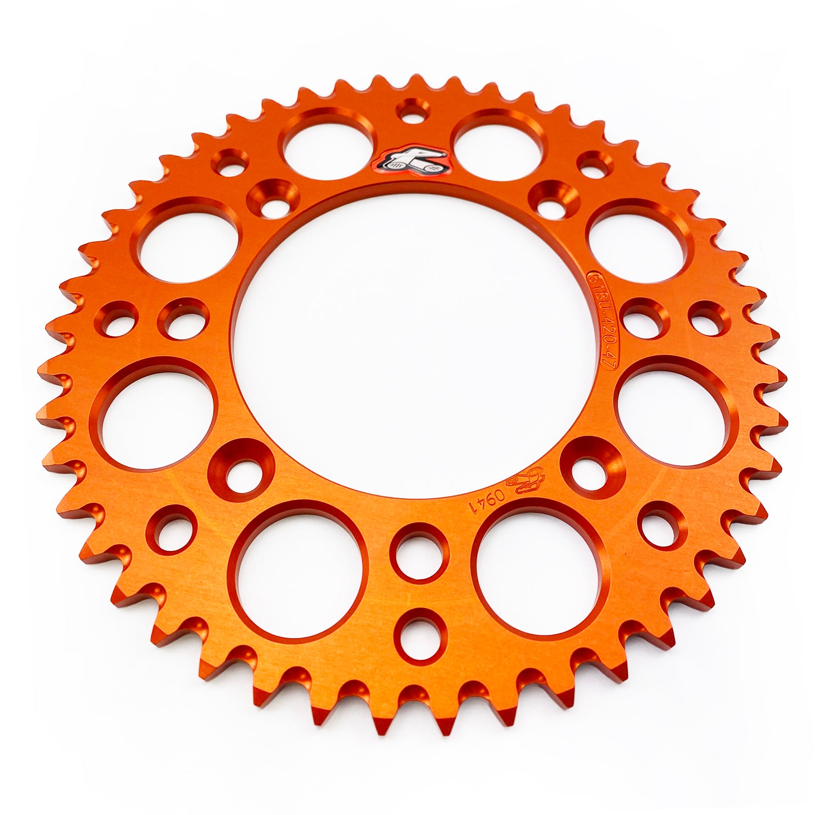 REAR SPROCKET ORANGE ALLOY RENTHAL 47T, 2025 GASGAS/HUSQVARNA/KTM, ULTRALITE 518U-420-47GPOR
