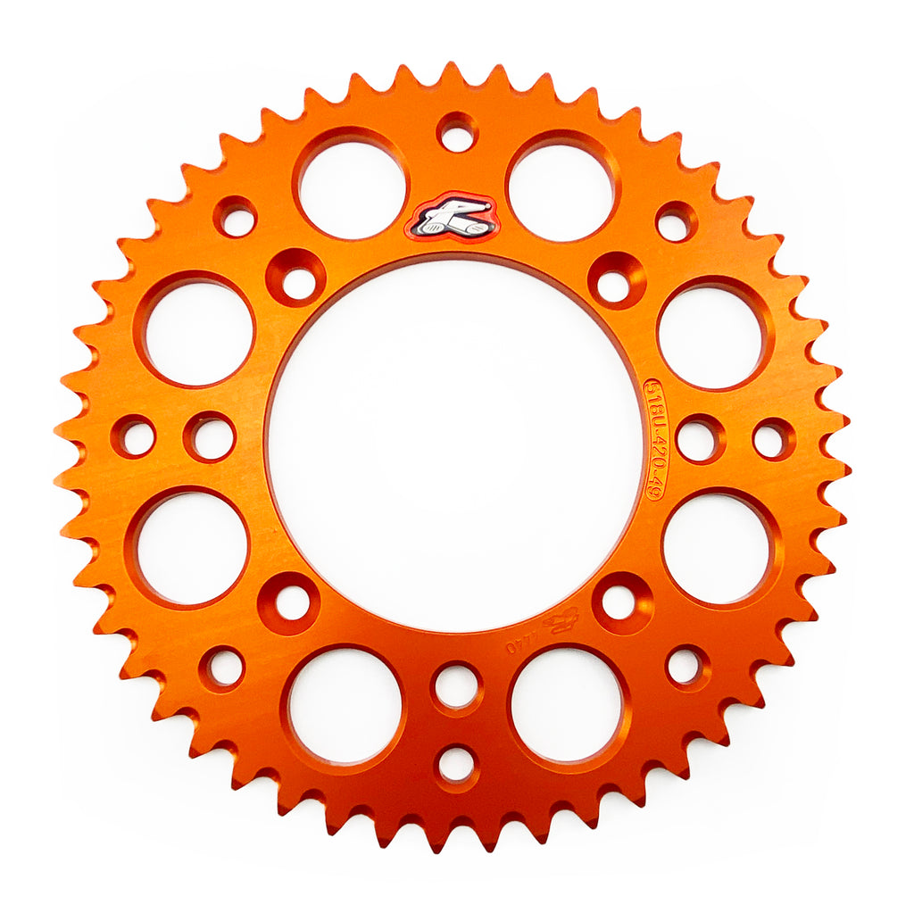 REAR SPROCKET ORANGE ALLOY RENTHAL 49T, 2025 GASGAS/HUSQVARNA/KTM, ULTRALITE 518U-420-49GPOR