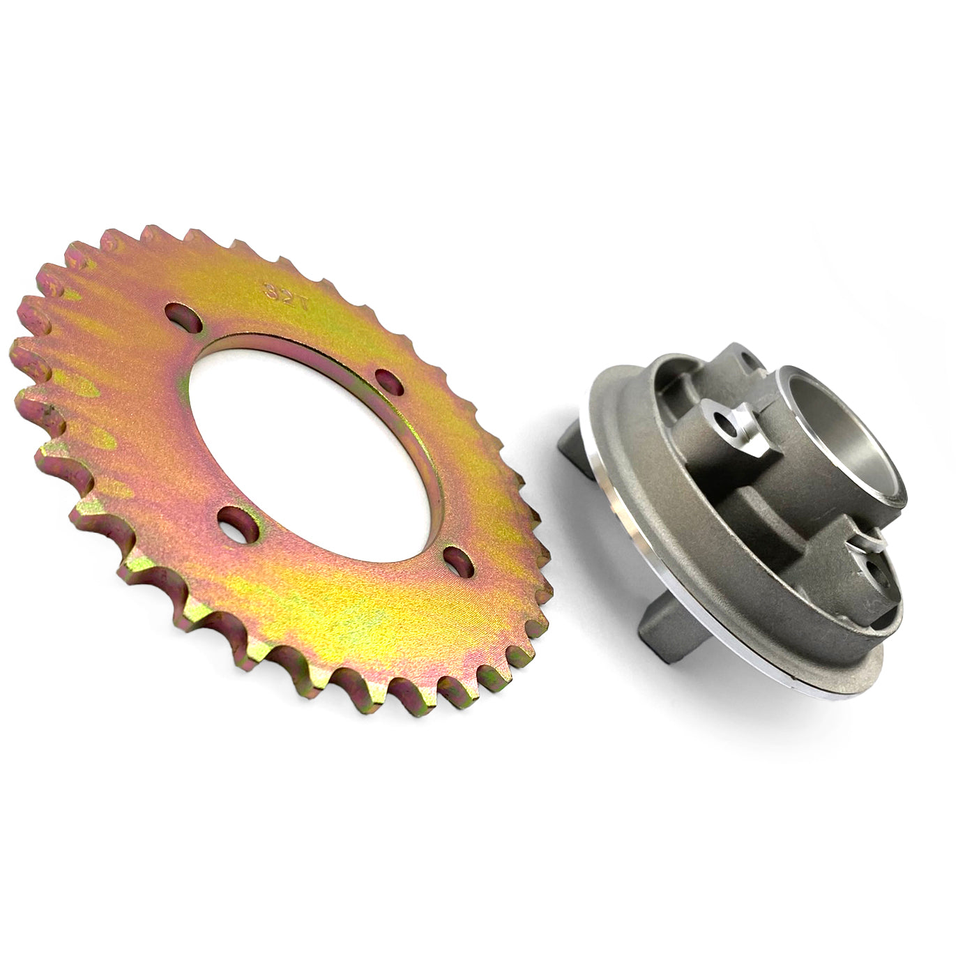 REAR SPROCKET & HUB ASSEMBLY 32T FOR YAMAHA PW80 & VARIOUS MODELS