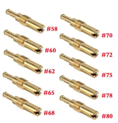 10PCS Kit 58-80 Pilot Jet N424-21 Keihin Slow Jet Carburetor Pwk Pe Cvk Fcr Pwm Pj Cbr CR Cvk Oko