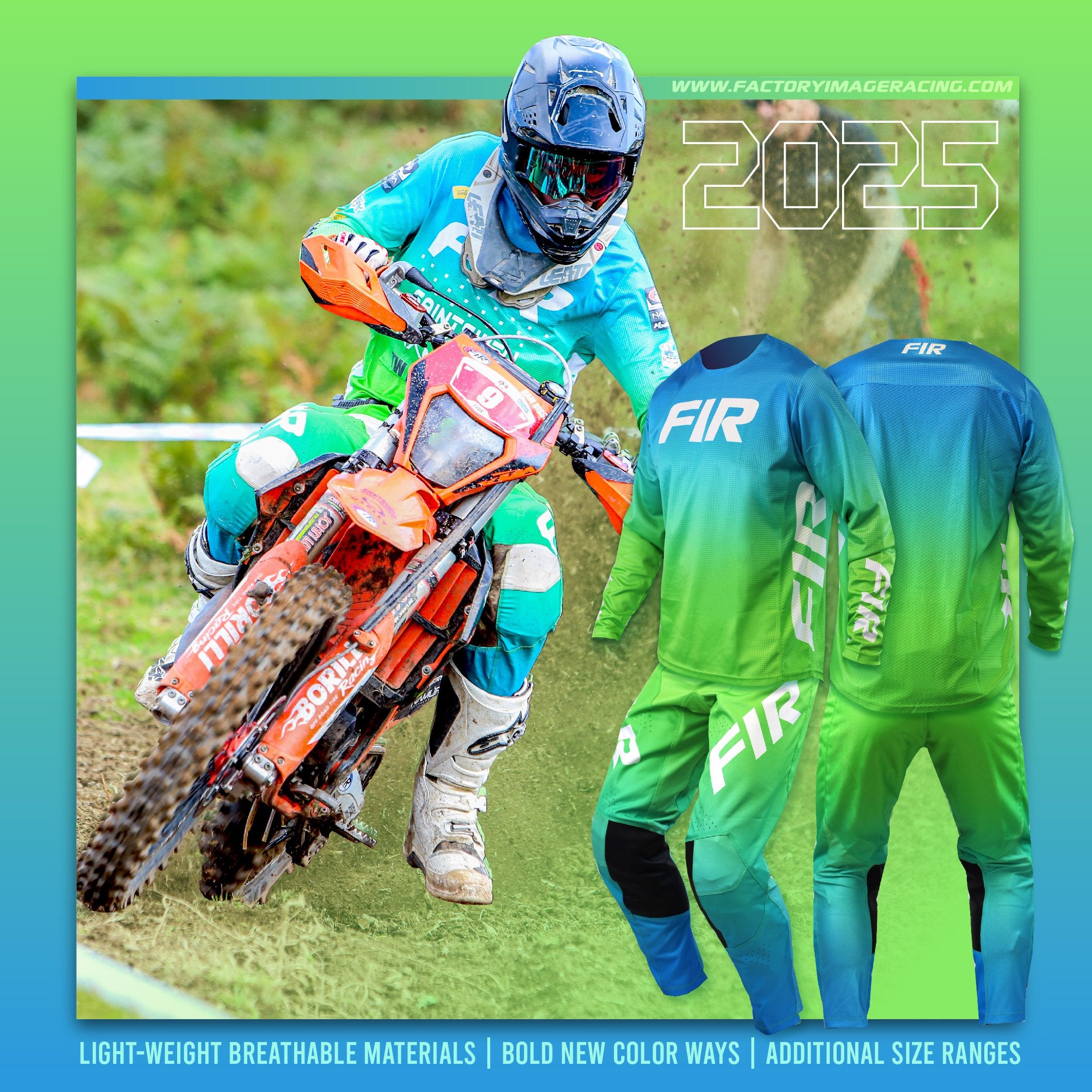 Lite Fade Pants Green Size 36, MX Race Wear, Enduro Gear