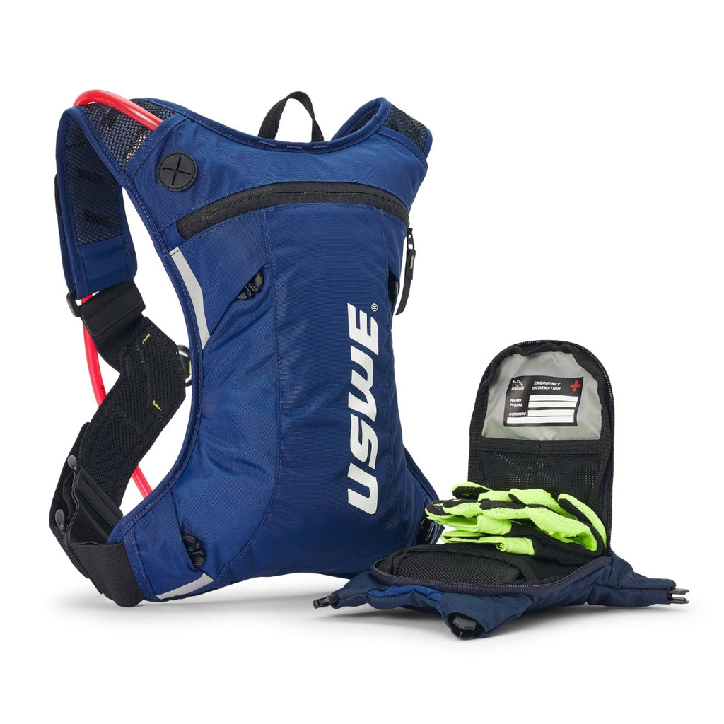 Moto Hydro 3L Dirt Biking Hydration Pack - Blue - USWE 5203090039